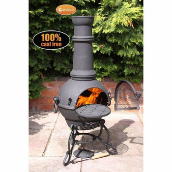 Gardeco Chimenea Gardeco Toledo Cast Iron Chimenea in Black / Bronze Large and XLarge